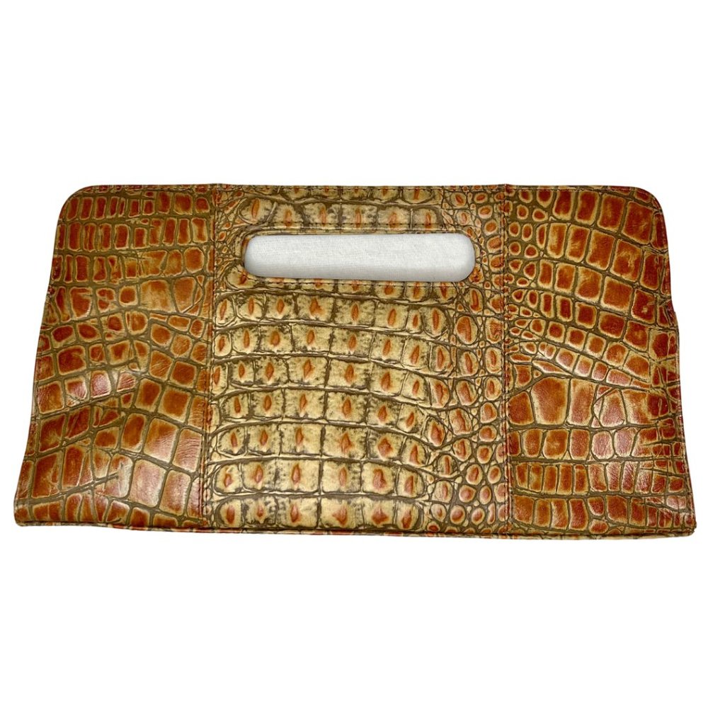 Clarita Accessories Handmade Alligator Skin Leather Two-Tone Bag
